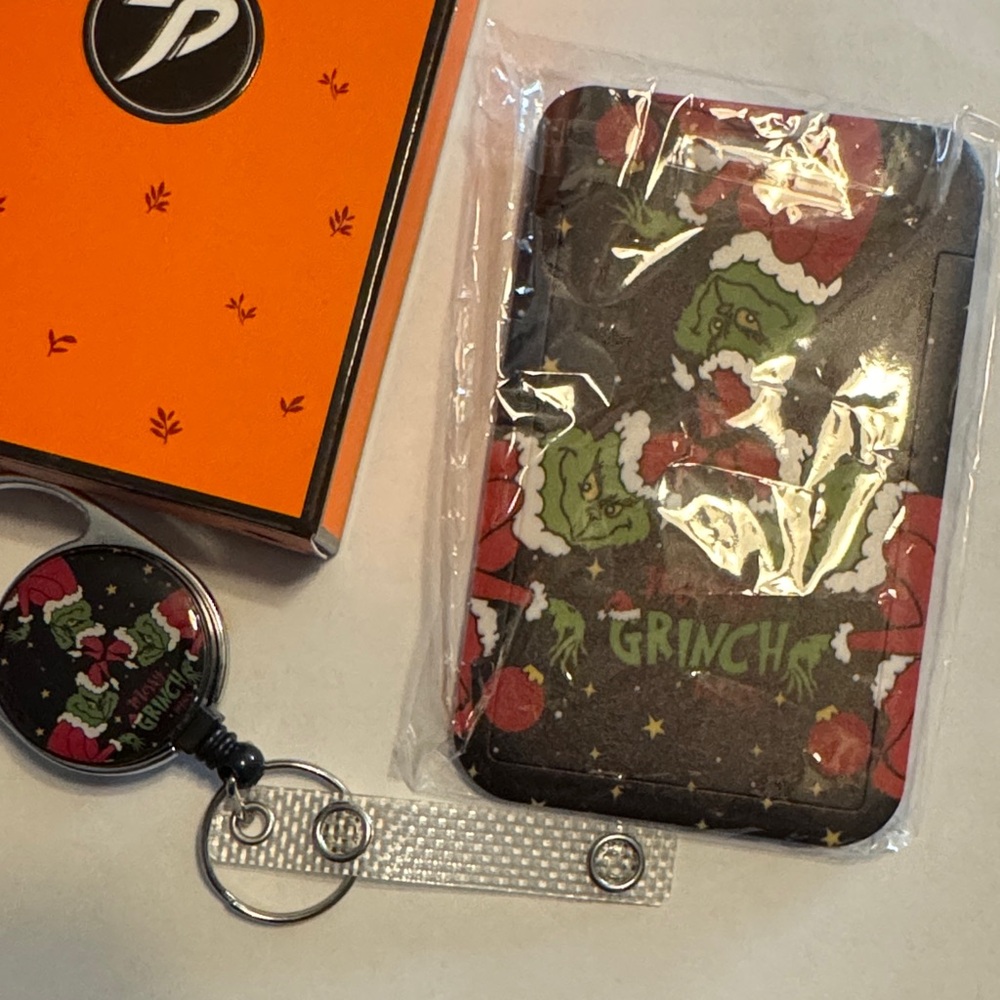 Merry Grinchmas id badge holder